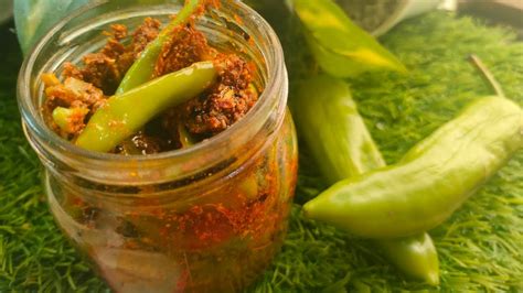 Hari Mirchi Ka Achar Instant Achar झट पट बनने वाला हरी मिर्च का आचार