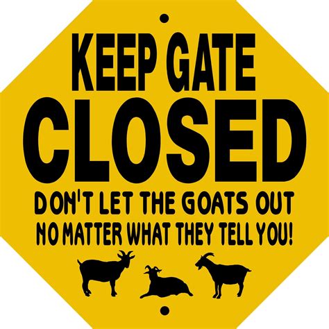 Goat Aluminum Octagon Signs Kgcgoatsoct Goat Farming Goat Care