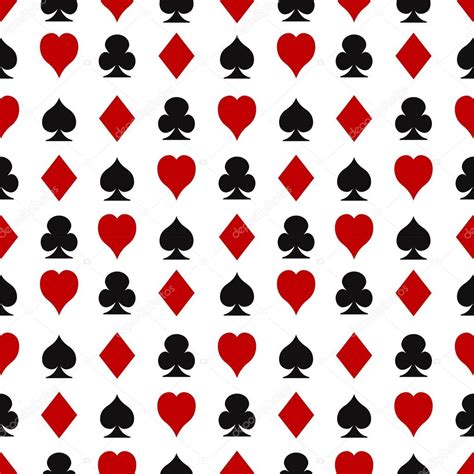 Seamless Pattern With Playing Cards Suits — Stock Vector © Wertaw