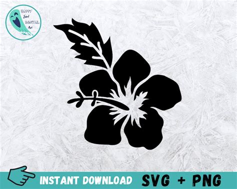 Hibiscus Svg Hawaii Flower Svg Hibiscus Stencil Floral Svg Etsy