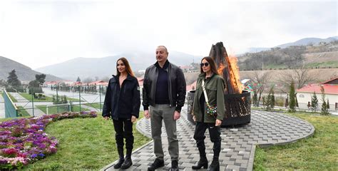 Ilham Aliyev And First Lady Mehriban Aliyeva Visited Tartar District