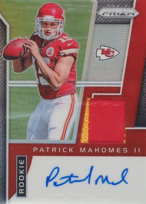 Patrick Mahomes Ii Prizm Rookie Patch Auto Red Power Rpa Pm