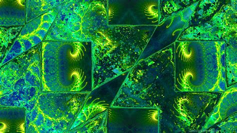 Digital Art RammPatricia Green Triangle Abstract Trippy HD