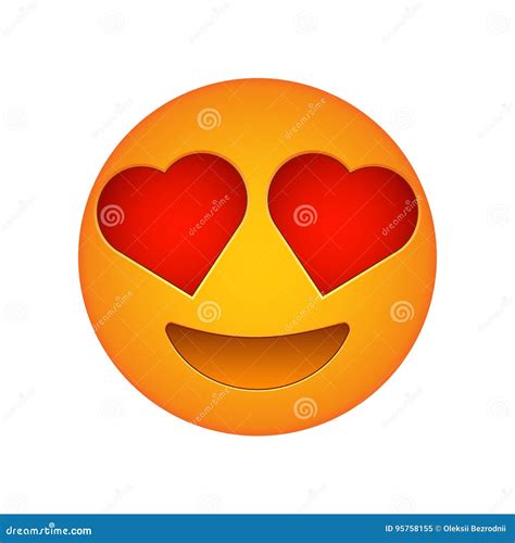 Icono De La Emoción Del Amor De La Cara Del Emoji Del Amor Ilustración del Vector - Ilustración ...