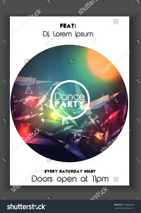 Abstract Party Poster Template Vector Illustration Stock Vector