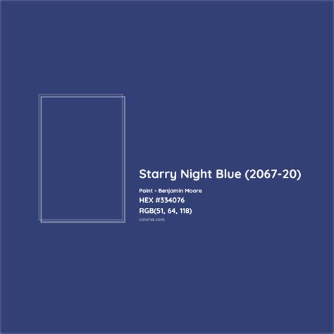 Starry Night Blue Complementary Or Opposite Color Name And