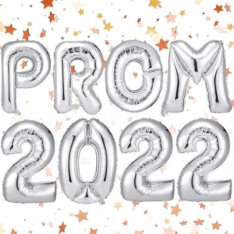 Buy 8 Pieces Prom 2022 Balloons Banner 32 Inch Letter Balloons Foil