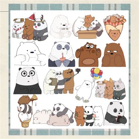 We Bare Bears Stickers 50pcs | Shopee Philippines