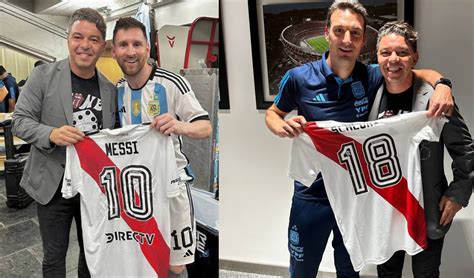 Messi Y Scaloni Se Encontraron Con Gallardo Y Les Regalaron Una