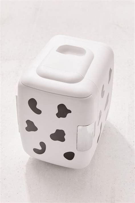 Cooluli Mini Beauty Refrigerator In Mini Fridge Cow Print Mini