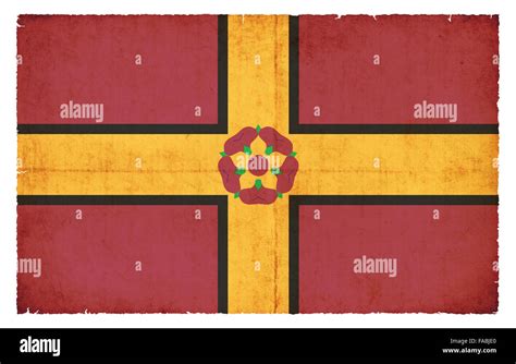 Flag of the British county Northamptonshire created in grunge style Stock Photo - Alamy