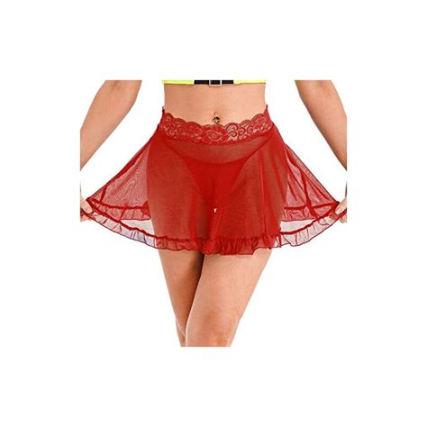 YiZYiF Minigonna Sexy Trasparente Da Donna Minigonna Hot Per Sesso Gonna Vita Bassa Elastica