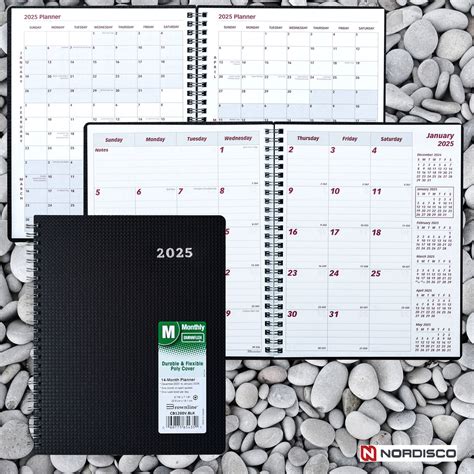 2025 Brownline Cb1200v Blk Duraflex Monthly Planner 8 7 8 X 7 1 8