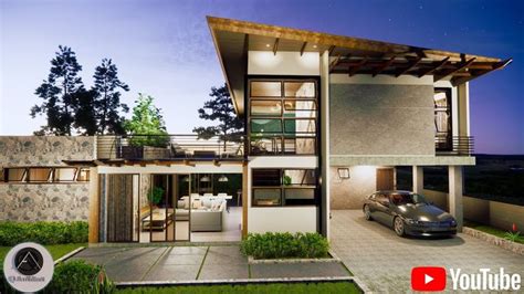 Modern Tropical House Two Storey With Roof Deck Bedroom