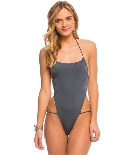 Indah Need Want Love Dusty Strappy Backless One Piece Swimsuit At