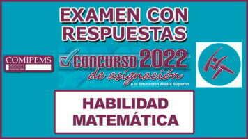 Examen De HABILIDAD MATEMATICA Resuelto Para Comipems