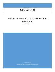 M10 U1 S1 ELMJ docx Módulo 10 RELACIONES INDIVIDUALES DE TRABAJO