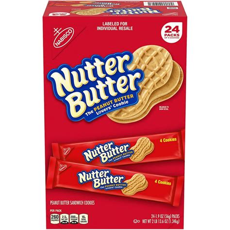 Nabisco Nutter Butter Cookies 1 9 Ounce 24 Packs