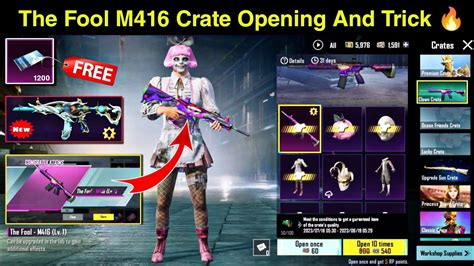 BGMI M416 Fool Crate Opening Clown Create Opening Free 1200