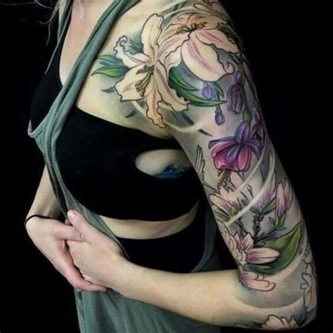 101 Mega Coole Sleeve Tattoo Ideen Für Frauen Oberarm Tattoo Frauen