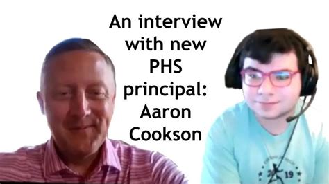 Video Meet The New Phs Principal Aaron Cookson