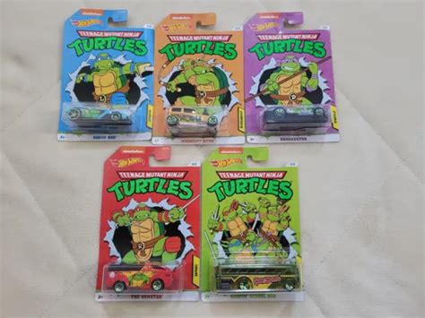 HOT WHEELS 2018 Teenage Mutant Ninja Turtles Nickelodeon Lot Complet