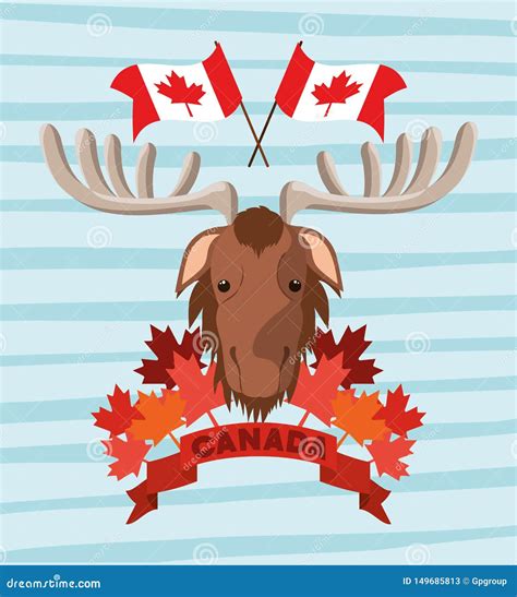 Canada Moose Cartoon 197371783