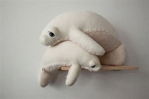 Soft Albino Manatee Plush Toy Stuffed Animal Designed In France By