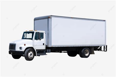 White Delivery Truck Isolated Carry Vehicle Trucker Loading Png