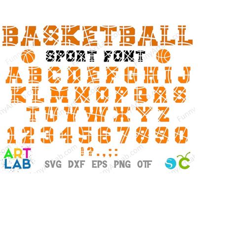 Basketball Font Otf Basketball Letters Svg College Font Sv Inspire