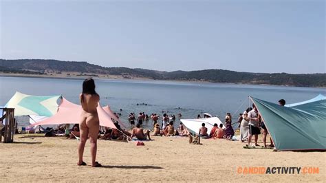 Brunette Dancing Full Naked In Public Festival