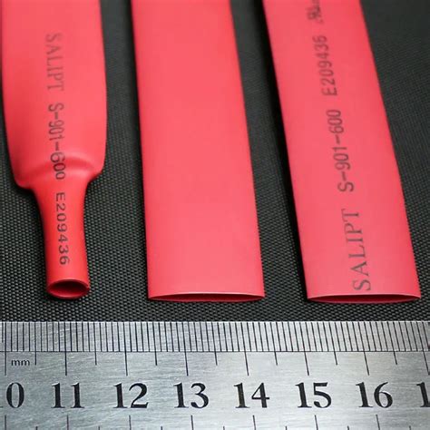 Free Shipping 10meters 12mm Red Heat Shrinkable Tube 2 1 Multicolour