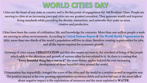 WORLD CITIES DAY - Filtrex