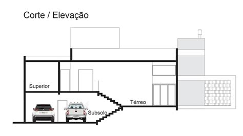 Desenho De Corte Eleva O Do Projeto De Casa Min Plantas De Casas