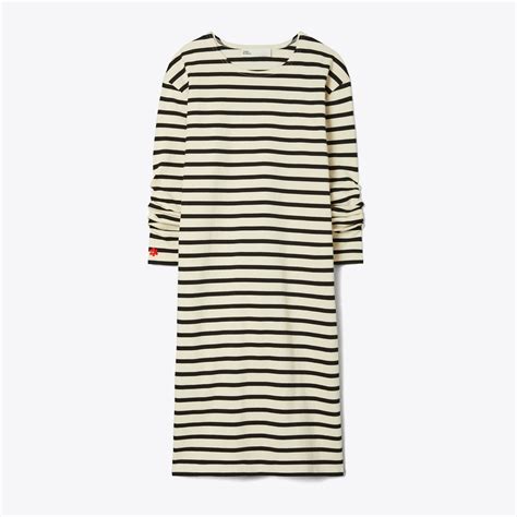 Scrunched Sleeve Jersey T Shirt Dress Womens Designer Dresses Tory