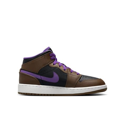 Gs Air Jordan 1 Mid Purple Mocha Dq8423 215 Kicks Crew