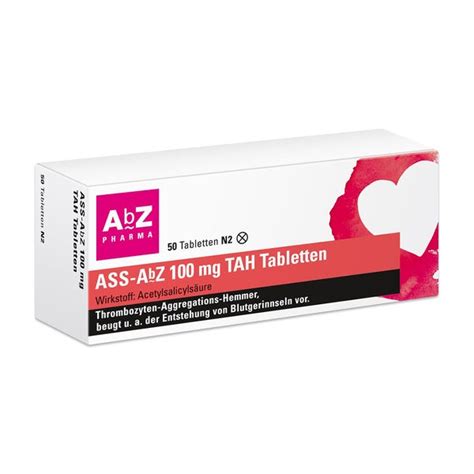 Ass Abz 100 Mg Tah Tabletten 50 St 50 St Online Kaufen Docmorris