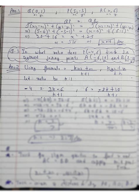 Solution Ncert Class 10 Maths Ch 7 Most Important Questions Studypool