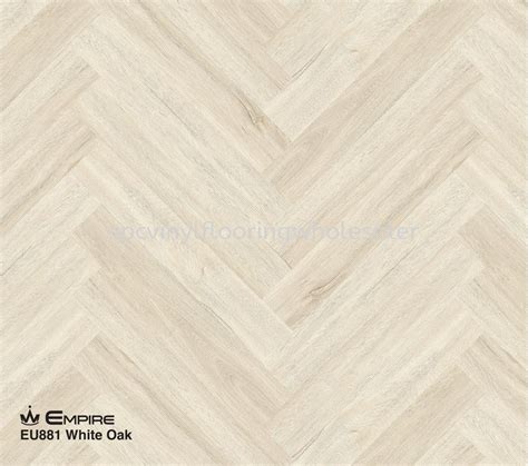 Eu881 White Oak Empire Herringbone Spc Flooring 4mm Malaysia Penang