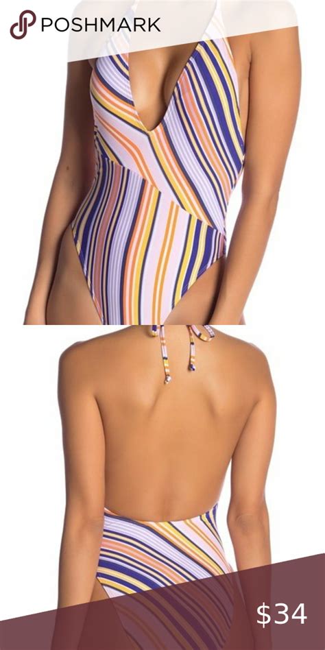 The Bikini Lab Beach Stripe One Piece Swimsuit Swimsuits Bikinis