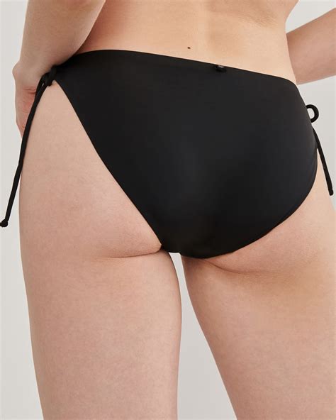 Black Side Ties Bikini Bottom Black La Vie En Rose