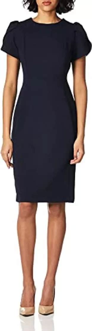 Calvin Klein Tulip Sleeved Sheath Dress