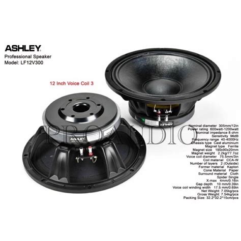 Jual Speaker ASHLEY LF12V300 LF 12V300 LF 12 V300 LF12 V300 12 Inch