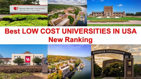 Top Low Cost Universities In Usa New Ranking Youtube