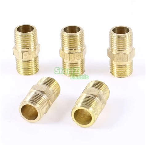 Aliexpress Buy Equal Male Male Thread Pt Brass Straight Hex