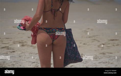 Female Going To Beach Stock Photo Alamy