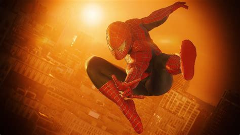 Marvel S Spider Man 2 Raimi Suit Golden Hour Swinging Youtube