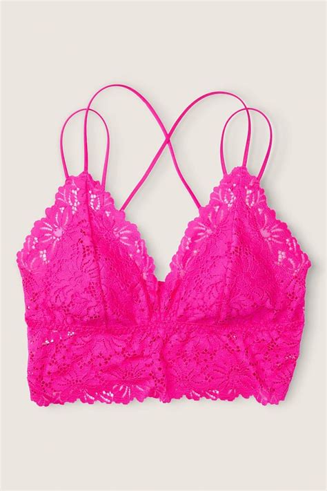 Buy Victorias Secret Pink Longline Lace Bralette From The Victorias