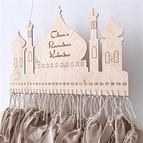 Bcf 2024 Ramadan Countdown Calendar Wooden Ramadan Advent Calendar Eid