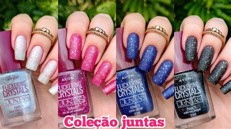 Esmalte Avon Flickering Crystals Cole O Juntas Relan Amento Youtube